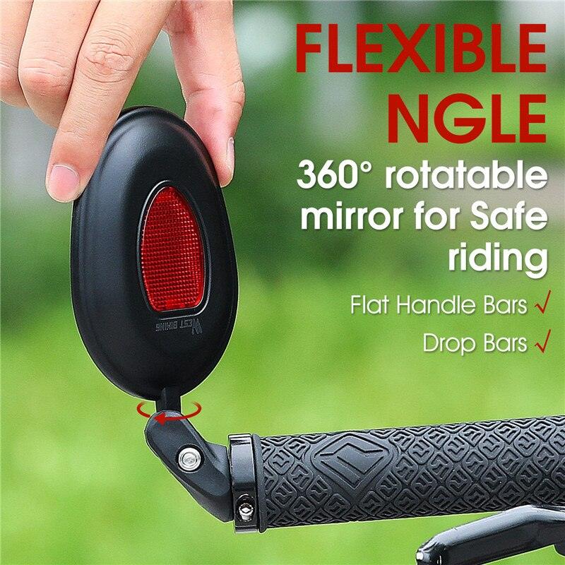 Miroir de vélo arrière ajustable pour un cyclisme en toute sécurité