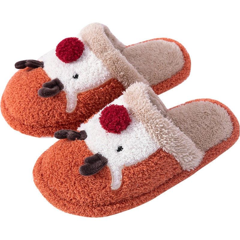 Zapatillas de algodón de felpa acogedoras para la comodidad invernal