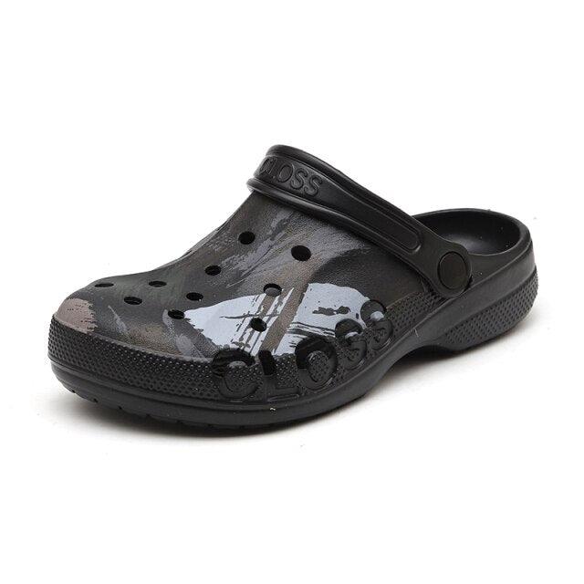Camouflage Couple Style Men's Summer Clogs - Lightweight & Non-Slip
