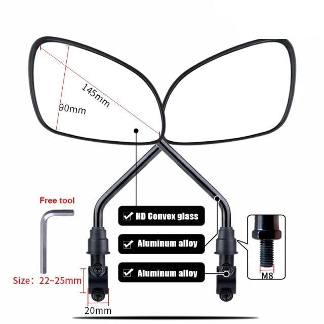 Miroir de vélo arrière HD ajustable pour une conduite en toute sécurité