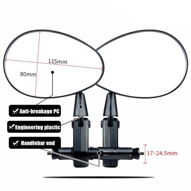 Miroir de vélo arrière HD ajustable pour une conduite en toute sécurité