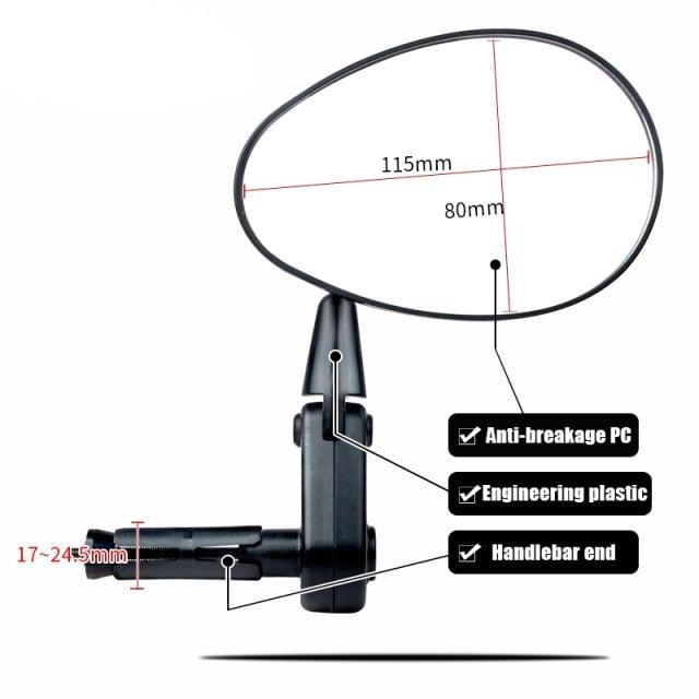 Miroir de vélo arrière HD ajustable pour une conduite en toute sécurité