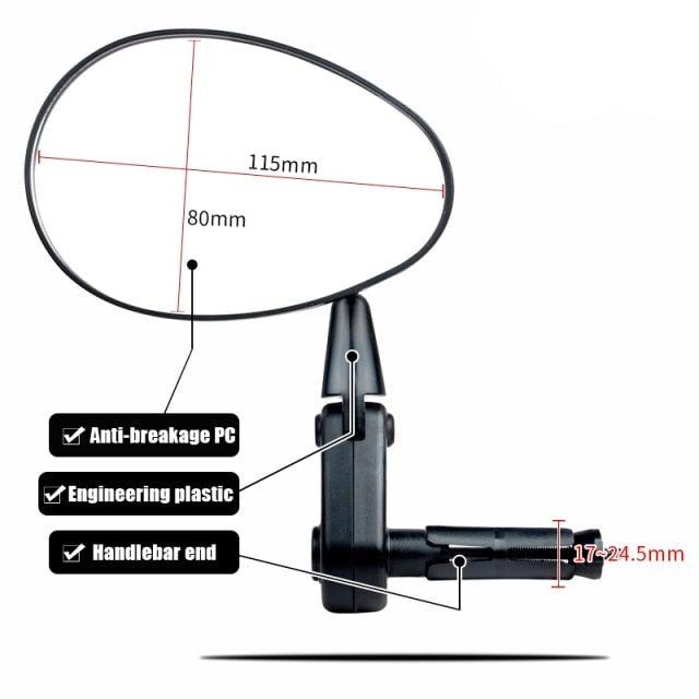 Miroir de vélo arrière HD ajustable pour une conduite en toute sécurité