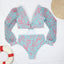 Conjunto de Bikini de Manga Larga con Estampado de Tigre para Mujeres