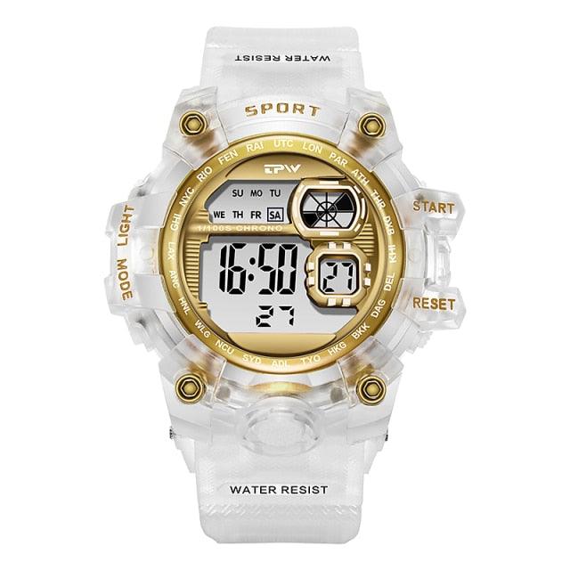 Montre numérique élégante pour femmes et étudiantes