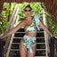 Ensemble de bikini à volants élégant en deux pièces pour femmes
