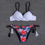 Conjunto de Bikini Push Up con Estampado Floral para Mujeres
