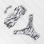High Cut Solid Bikini Set with Underwire and Leopard Print