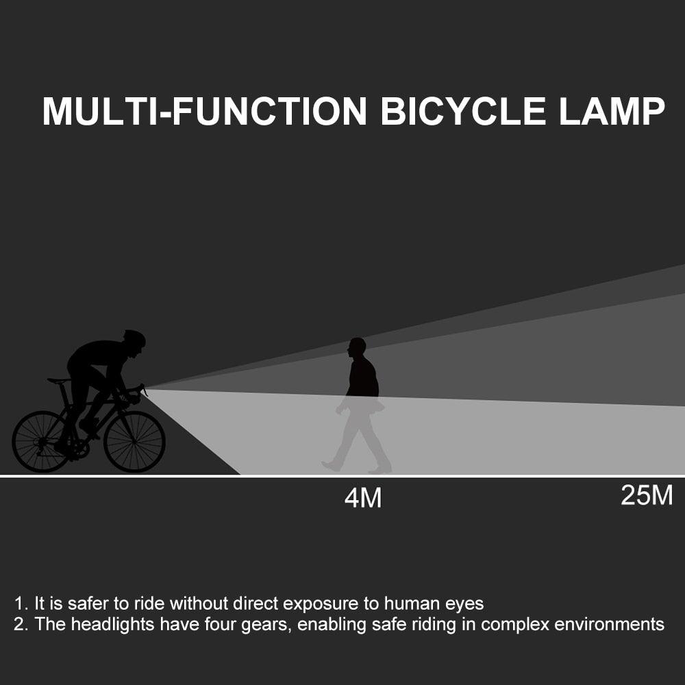 Luces LED recargables por USB para bicicletas - Conjunto de seguridad delantero y trasero