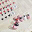 Pegatinas de Uñas Bubble Cute Corazones Negros y Rojos