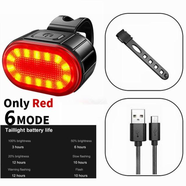 Luces LED recargables por USB para bicicletas - Conjunto de seguridad delantero y trasero