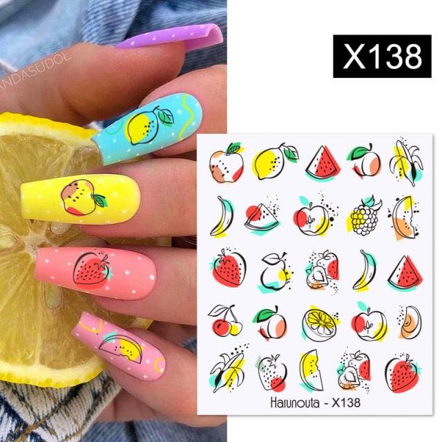 Spring Green Theme Water Decal Stickers for Nail Art