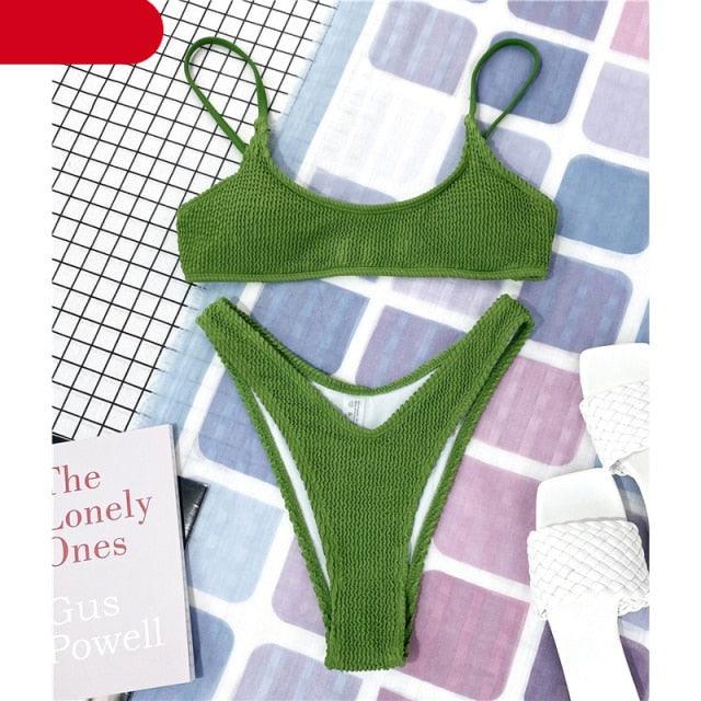 Elegant One-Shoulder Bikini Set for Women