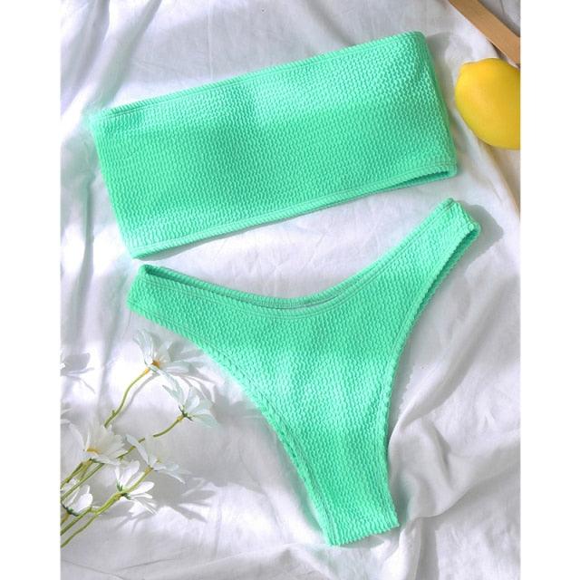 Elegant One-Shoulder Bikini Set for Women