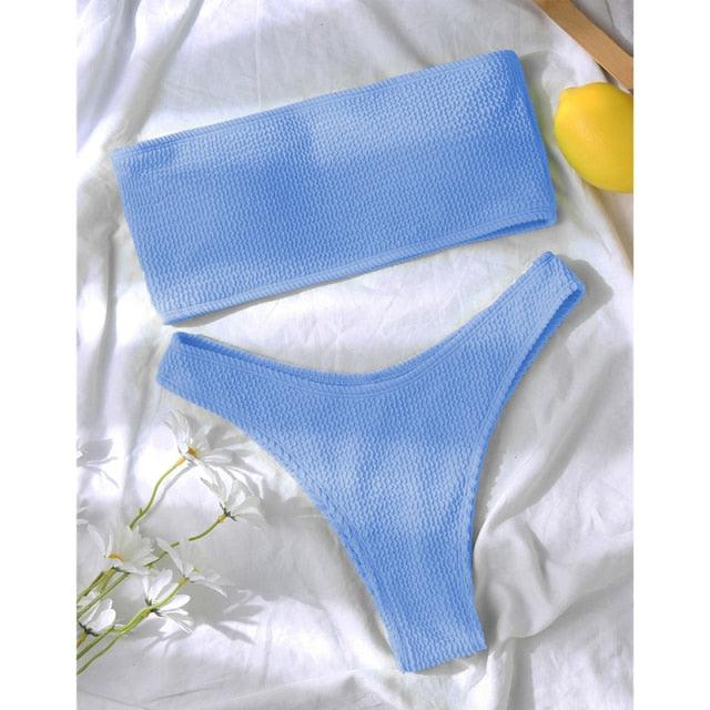 Elegant One-Shoulder Bikini Set for Women
