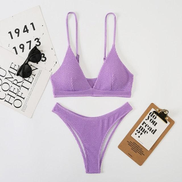 Elegant One-Shoulder Bikini Set for Women