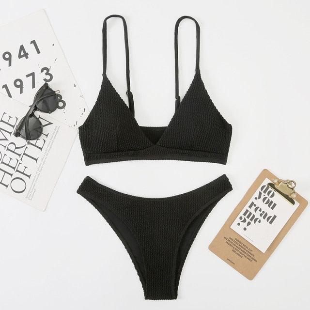 Elegant One-Shoulder Bikini Set for Women