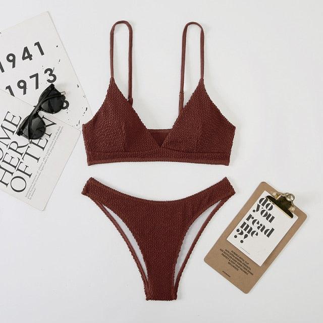 Elegant One-Shoulder Bikini Set for Women