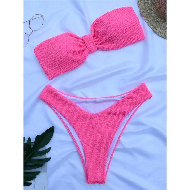 Elegant One-Shoulder Bikini Set for Women