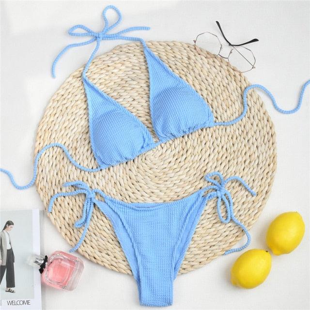 Elegant One-Shoulder Bikini Set for Women