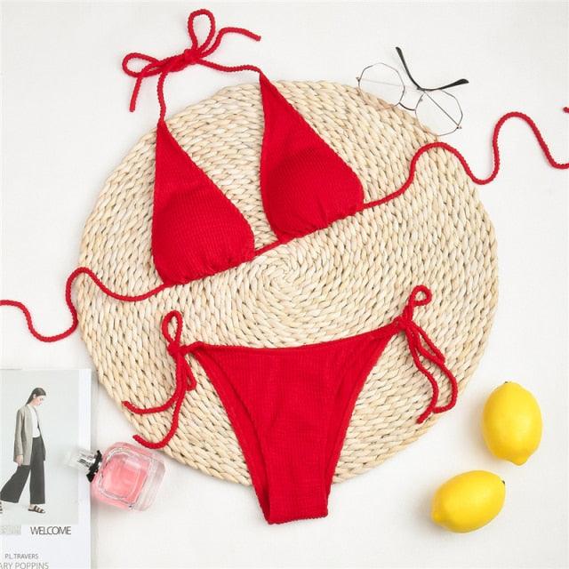 Elegant One-Shoulder Bikini Set for Women