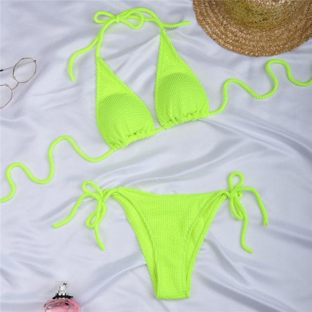 Elegant One-Shoulder Bikini Set for Women