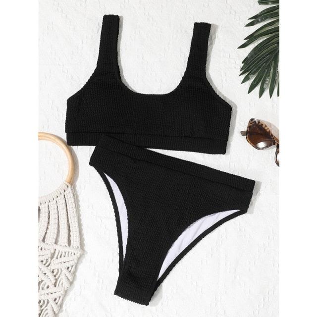 Elegant One-Shoulder Bikini Set for Women