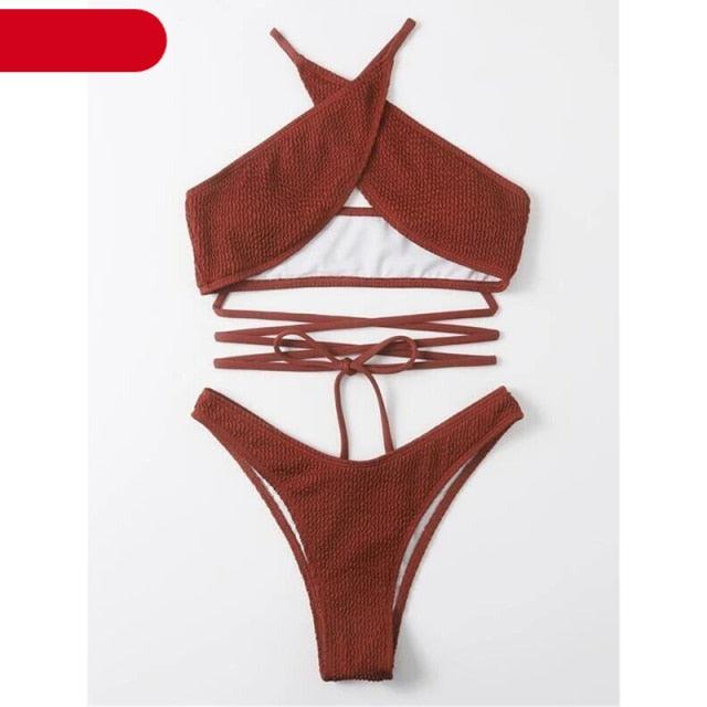 Elegant One-Shoulder Bikini Set for Women
