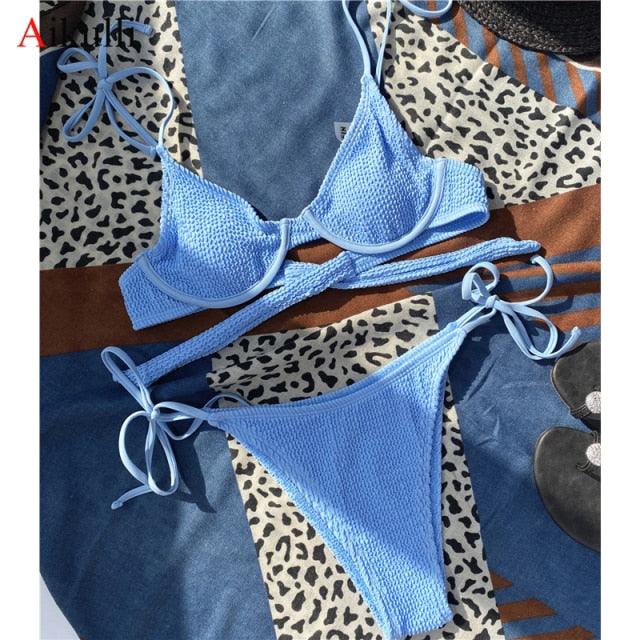 Elegant One-Shoulder Bikini Set for Women