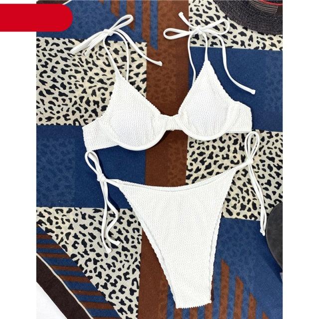 Elegant One-Shoulder Bikini Set for Women