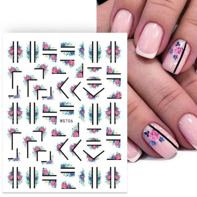 Autocollants d'Art des Ongles 3D Printemps - Designs Fantaisistes