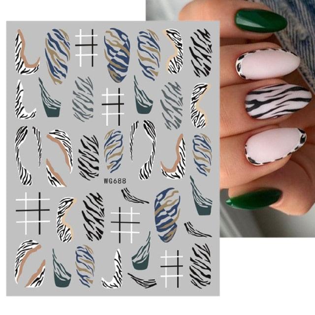 Autocollants d'Art des Ongles 3D Printemps - Designs Fantaisistes