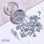 Gold & Silver Irregular Aluminum Foil Nail Art Stickers
