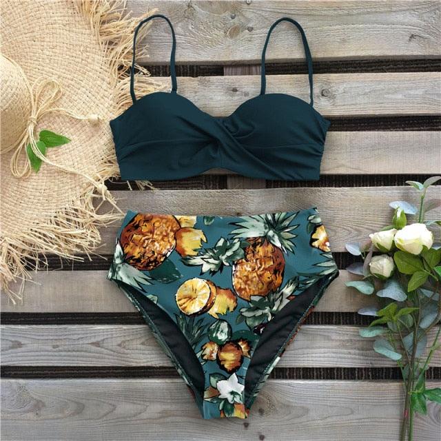 Ensemble de bikini taille haute élégant pour femmes