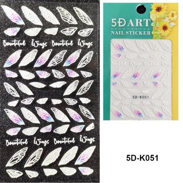 Calcomanías de Uñas 5D de Suéter de Punto de Invierno - Diseños Elegantes