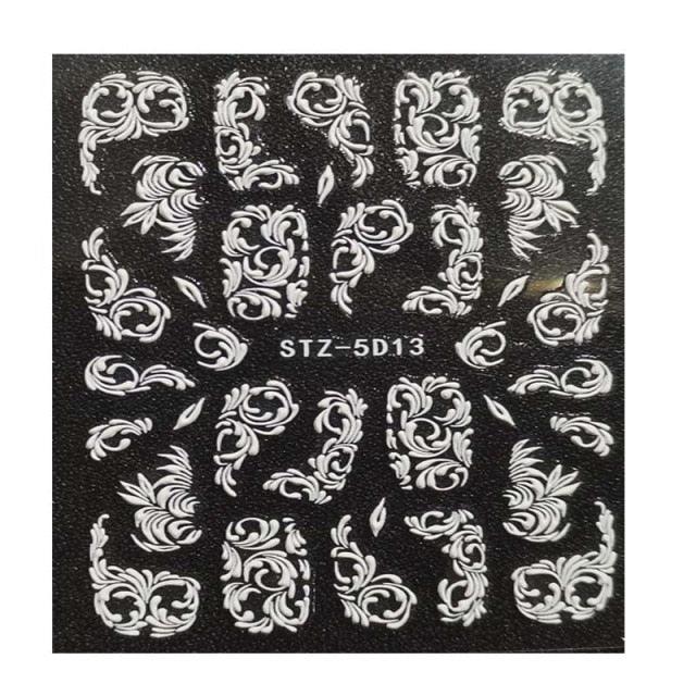 Calcomanías de Uñas 5D de Suéter de Punto de Invierno - Diseños Elegantes