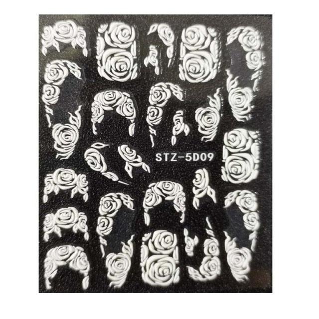 Calcomanías de Uñas 5D de Suéter de Punto de Invierno - Diseños Elegantes