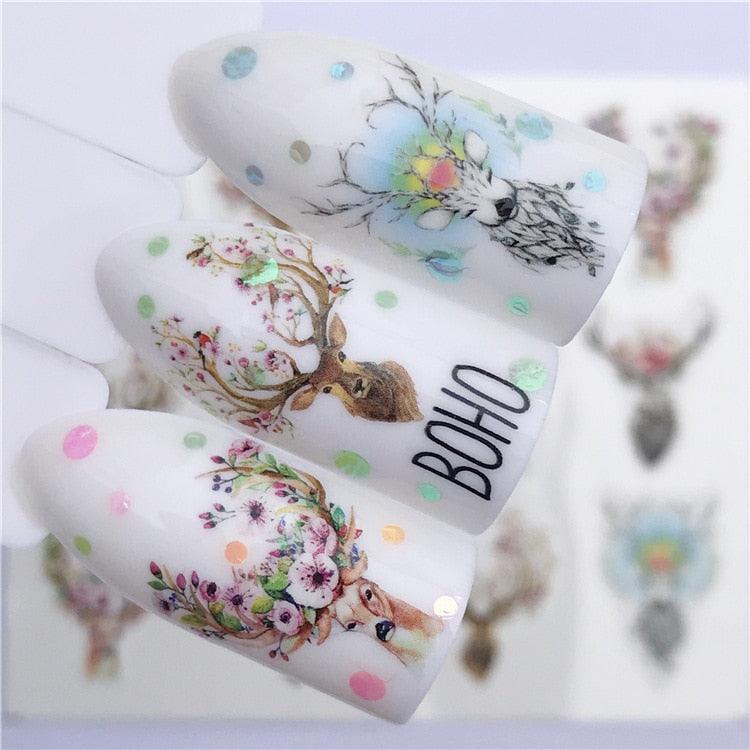 3D Heart & Star Nail Art Stickers - Glittery Adhesive Decorations for Stunning Manicures - Korvel