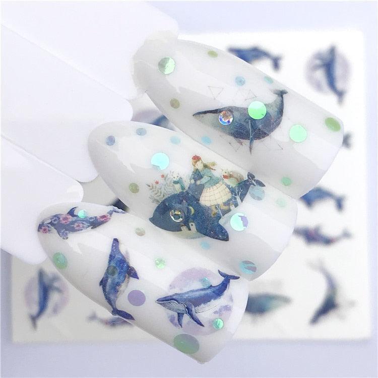 3D Heart & Star Nail Art Stickers - Glittery Adhesive Decorations for Stunning Manicures - Korvel
