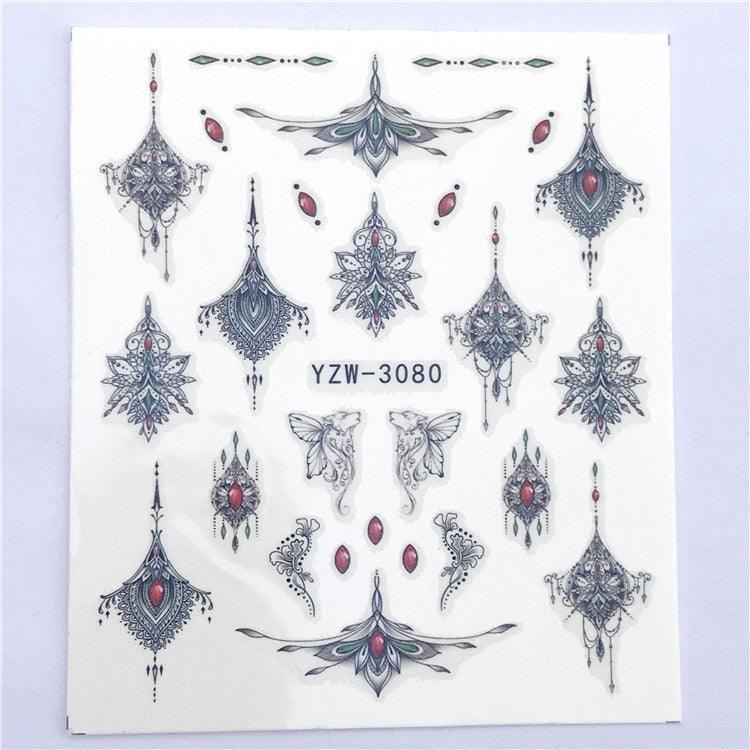 3D Heart & Star Nail Art Stickers - Glittery Adhesive Decorations for Stunning Manicures - Korvel