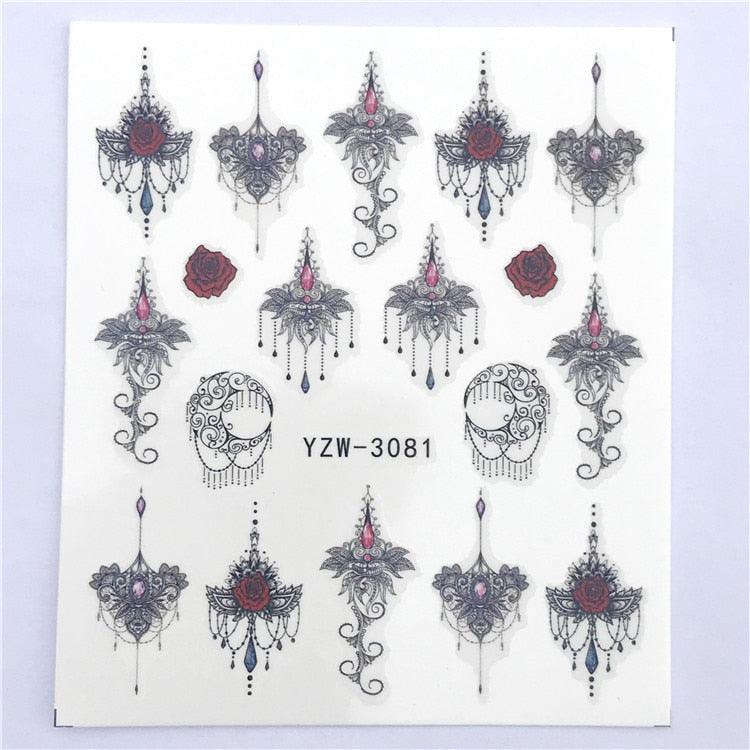 3D Heart & Star Nail Art Stickers - Glittery Adhesive Decorations for Stunning Manicures - Korvel
