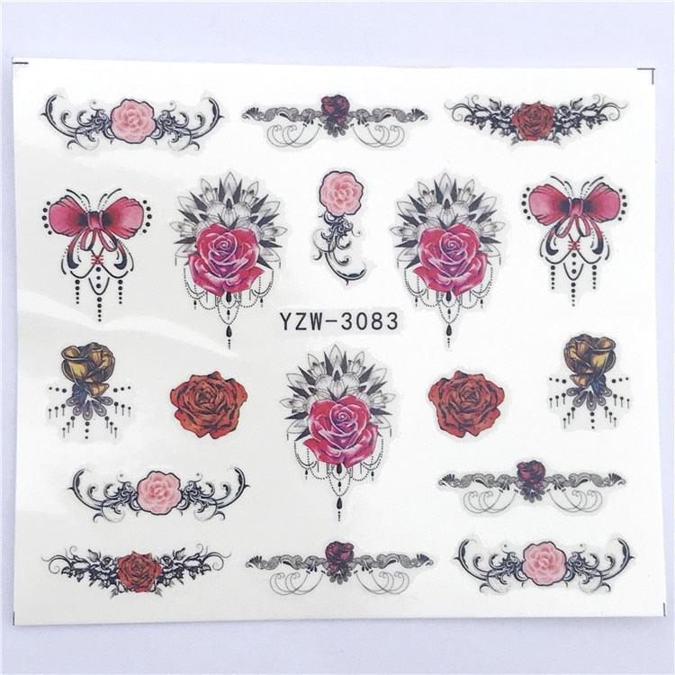 3D Heart & Star Nail Art Stickers - Glittery Adhesive Decorations for Stunning Manicures - Korvel