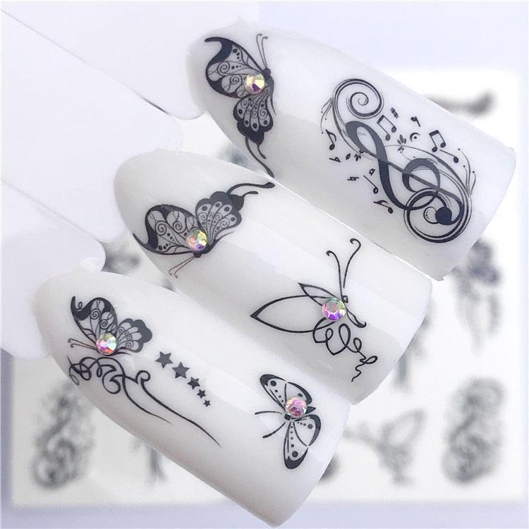 3D Heart & Star Nail Art Stickers - Glittery Adhesive Decorations for Stunning Manicures - Korvel