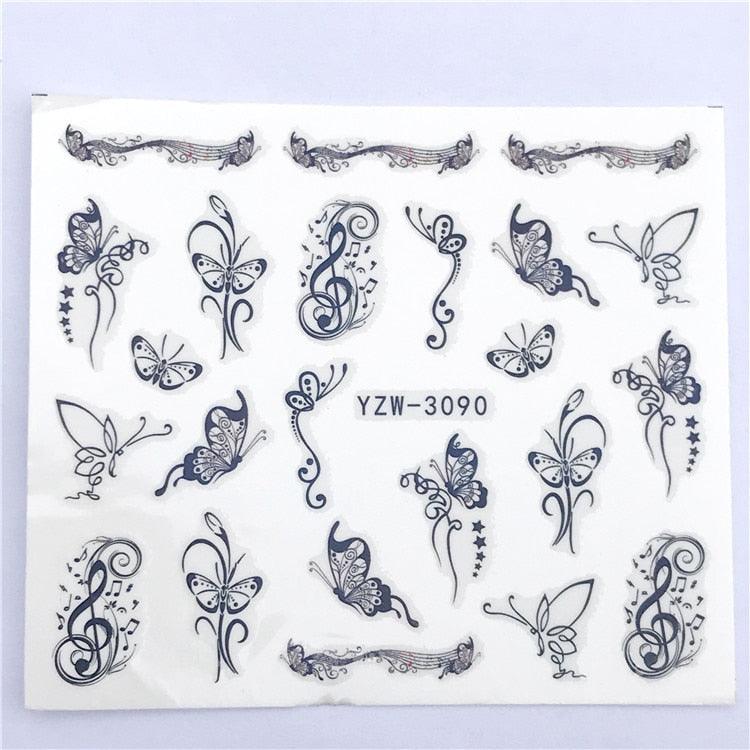 3D Heart & Star Nail Art Stickers - Glittery Adhesive Decorations for Stunning Manicures - Korvel