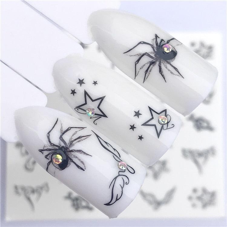 3D Heart & Star Nail Art Stickers - Glittery Adhesive Decorations for Stunning Manicures - Korvel