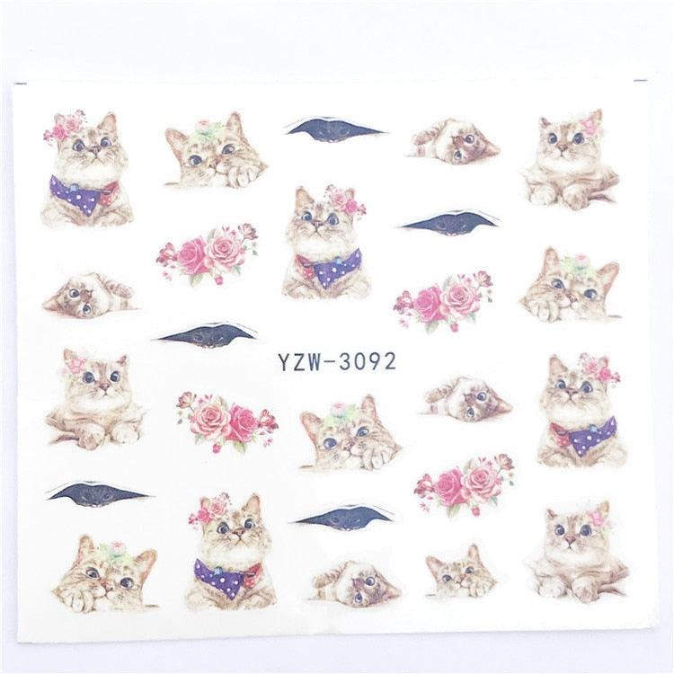 3D Heart & Star Nail Art Stickers - Glittery Adhesive Decorations for Stunning Manicures - Korvel