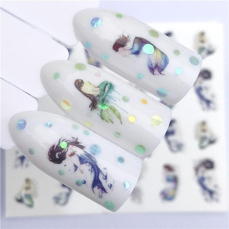 3D Heart & Star Nail Art Stickers - Glittery Adhesive Decorations for Stunning Manicures - Korvel