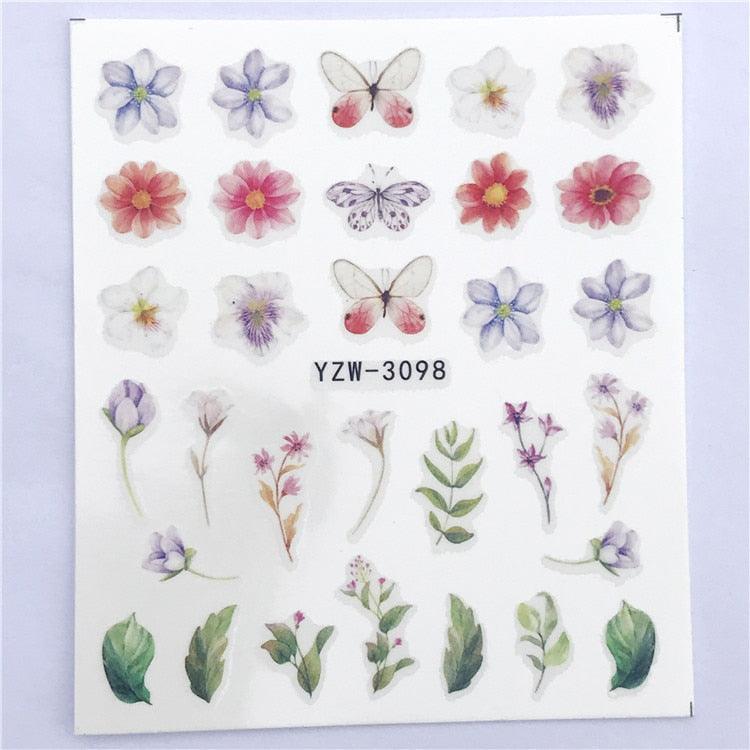 3D Heart & Star Nail Art Stickers - Glittery Adhesive Decorations for Stunning Manicures - Korvel