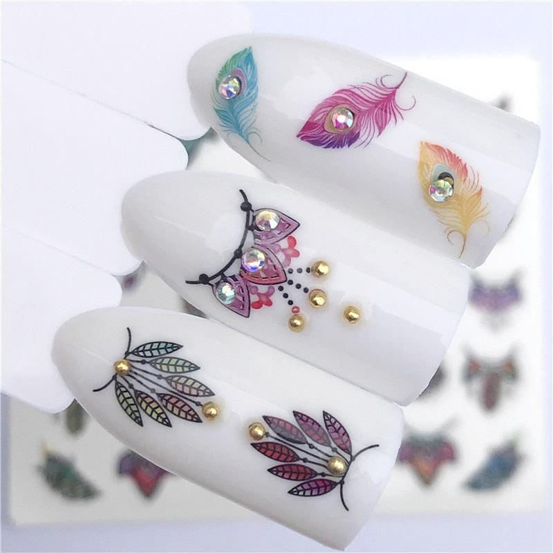 3D Heart & Star Nail Art Stickers - Glittery Adhesive Decorations for Stunning Manicures - Korvel