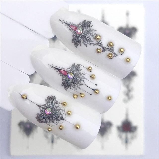 3D Heart & Star Nail Art Stickers - Glittery Adhesive Decorations for Stunning Manicures - Korvel
